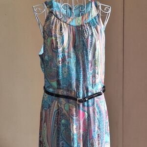 Tommy Hilfiger Paisley Maxi Dress in Blue and Pink
